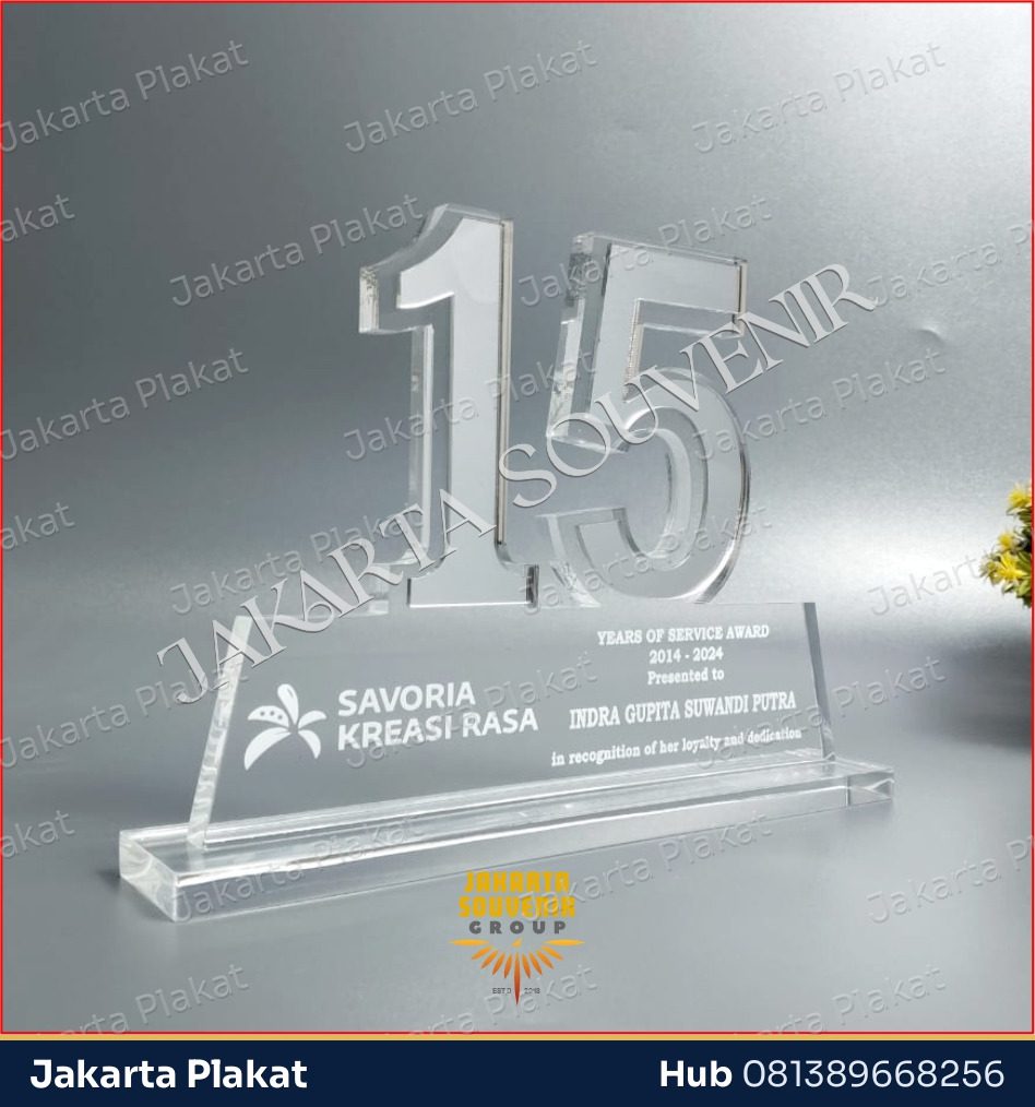 Plakat Penghargaan 15 Tahun - Jakarta Plakat