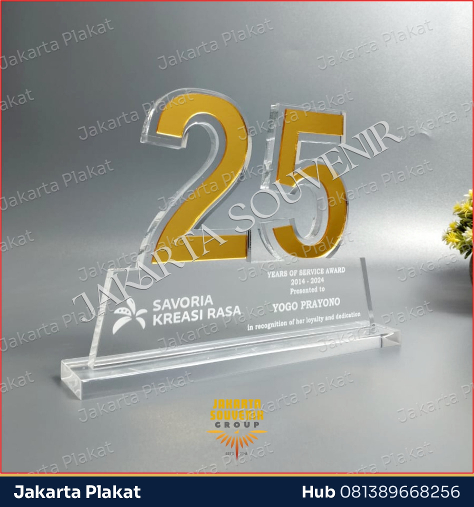 Plakat Penghargaan 25 Tahun - Jakarta Plakat