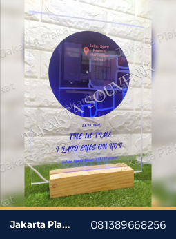 Plakat Akrilik LED Light Up