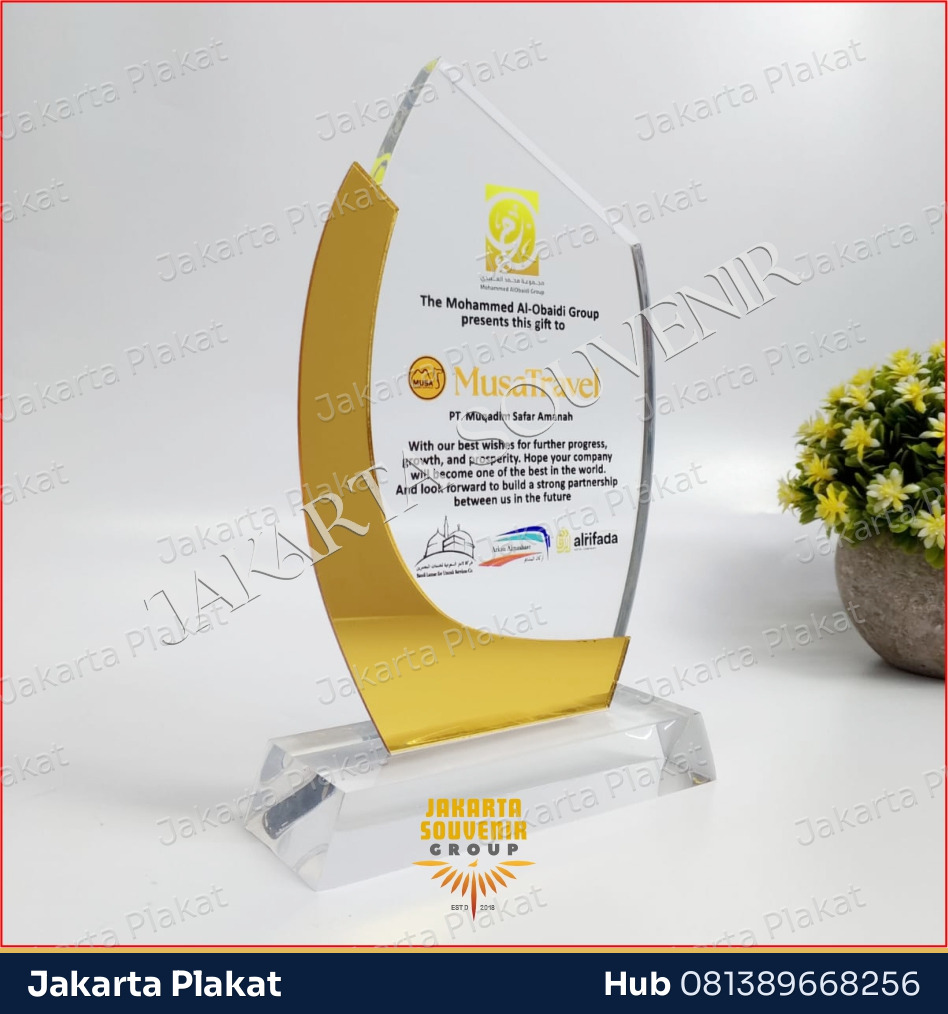 Plakat Akrilik List Gold - Jakarta Plakat