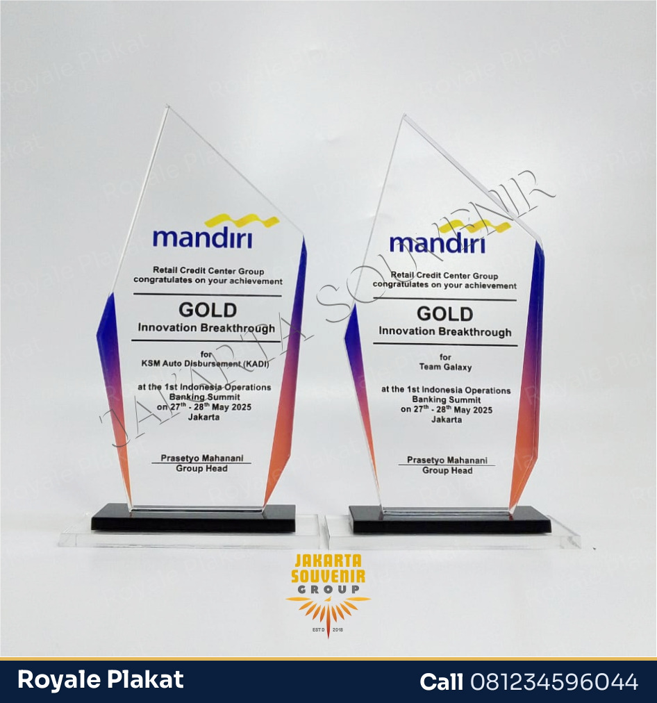 Plakat Akrilik Bank Mandiri - ROYALE PLAKAT