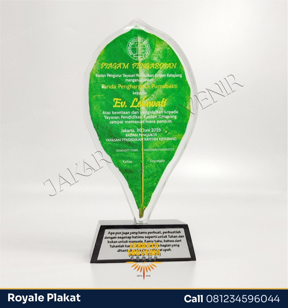 Plakat Akrilik Model Daun - ROYALE PLAKAT
